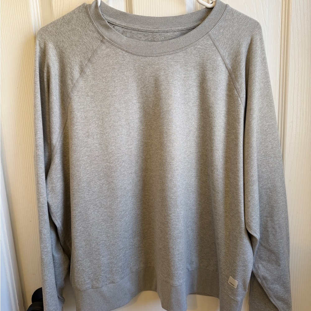 Vuori Halo Essential Crew Sweatshirt Women’s XL Heather Gray DreamKnit